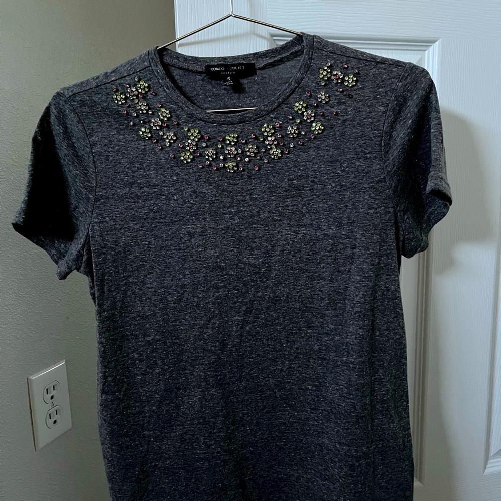 Rhinestone-embellished tshirt | Romeo+Juliet